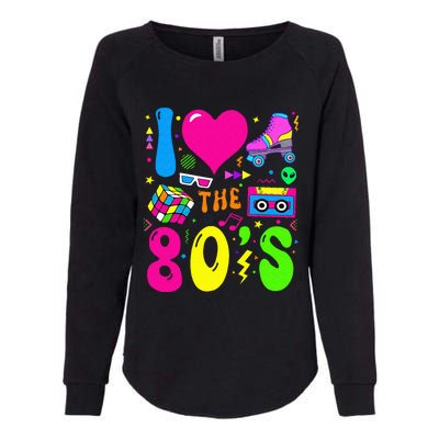 I Love The 80S Party 1980s Themed Costume 80s Womens California Wash Sweatshirt