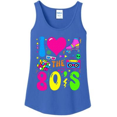 I Love The 80S Party 1980s Themed Costume 80s Ladies Essential Tank