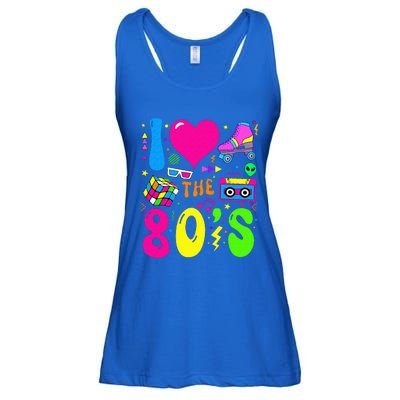 I Love The 80S Party 1980s Themed Costume 80s Ladies Essential Flowy Tank