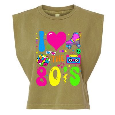 I Love The 80S Party 1980s Themed Costume 80s Garment-Dyed Women's Muscle Tee