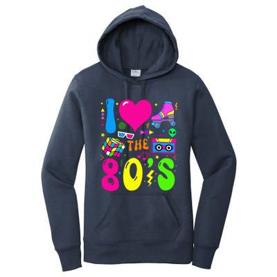 I Love The 80S Party 1980s Themed Costume 80s Women's Pullover Hoodie