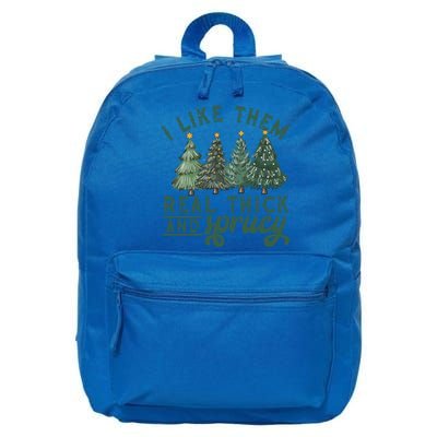 I Like Them Real Thick And Sprucy Funny Christmas Gift 16 in Basic Backpack