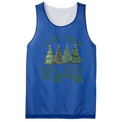 I Like Them Real Thick And Sprucy Funny Christmas Gift Mesh Reversible Basketball Jersey Tank