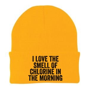 I Love The Smell Of Chlorine In The Morning Funny Swimmer Swimming Knit Cap Winter Beanie