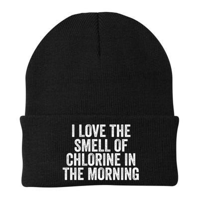 I Love The Smell Of Chlorine In The Morning Funny Swimmer Swimming Beanie