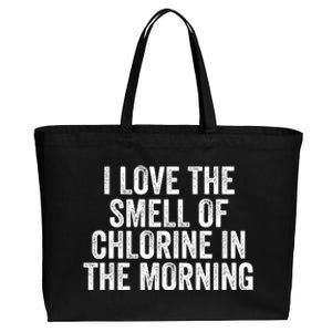 I Love The Smell Of Chlorine In The Morning Funny Swimmer Swimming Cotton Canvas Jumbo Tote