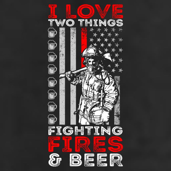 I Love Two Things Fighting Fires And Beer Funny Gift Cool Comfort Performance Bucket Hat