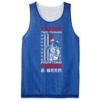 I Love Two Things Fighting Fires And Beer Funny Gift Mesh Reversible Basketball Jersey Tank