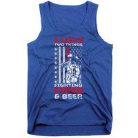 I Love Two Things Fighting Fires And Beer Funny Gift Tank Top