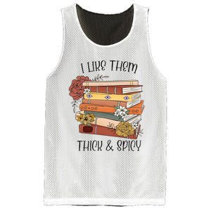 I Like Them Thick And Spicy Spicy Books Mesh Reversible Basketball Jersey Tank