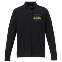 I Like Them Real Thick And Sprucey Christmas Tree Performance Long Sleeve Polo