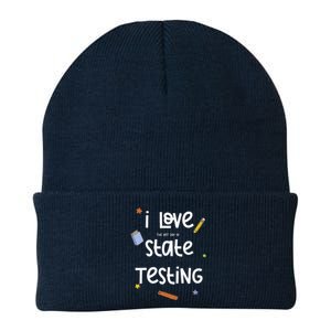 I Love The Last Day Of State Testing Cute Teacher Knit Cap Winter Beanie