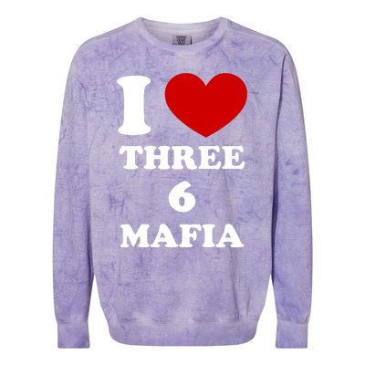 I Love Three 6 Mafia Limited Colorblast Crewneck Sweatshirt