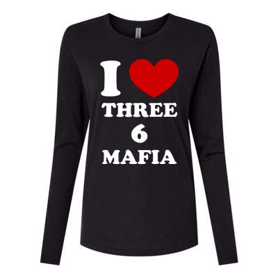 I Love Three 6 Mafia Limited Womens Cotton Relaxed Long Sleeve T-Shirt