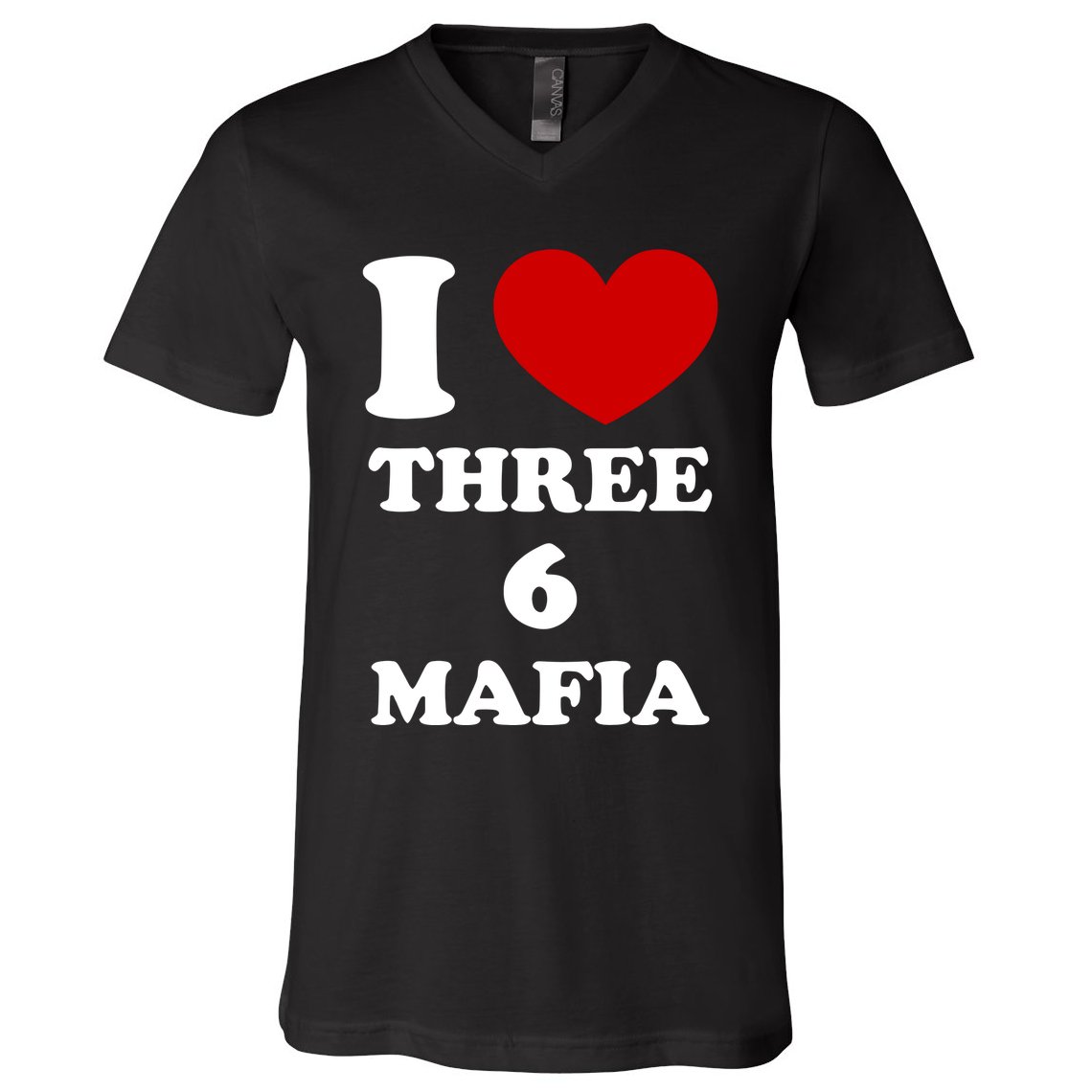 I Love Three 6 Mafia Limited V-Neck T-Shirt
