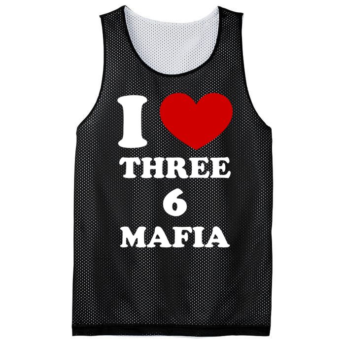 I Love Three 6 Mafia Limited Mesh Reversible Basketball Jersey Tank