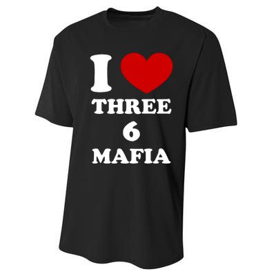 I Love Three 6 Mafia Limited Performance Sprint T-Shirt