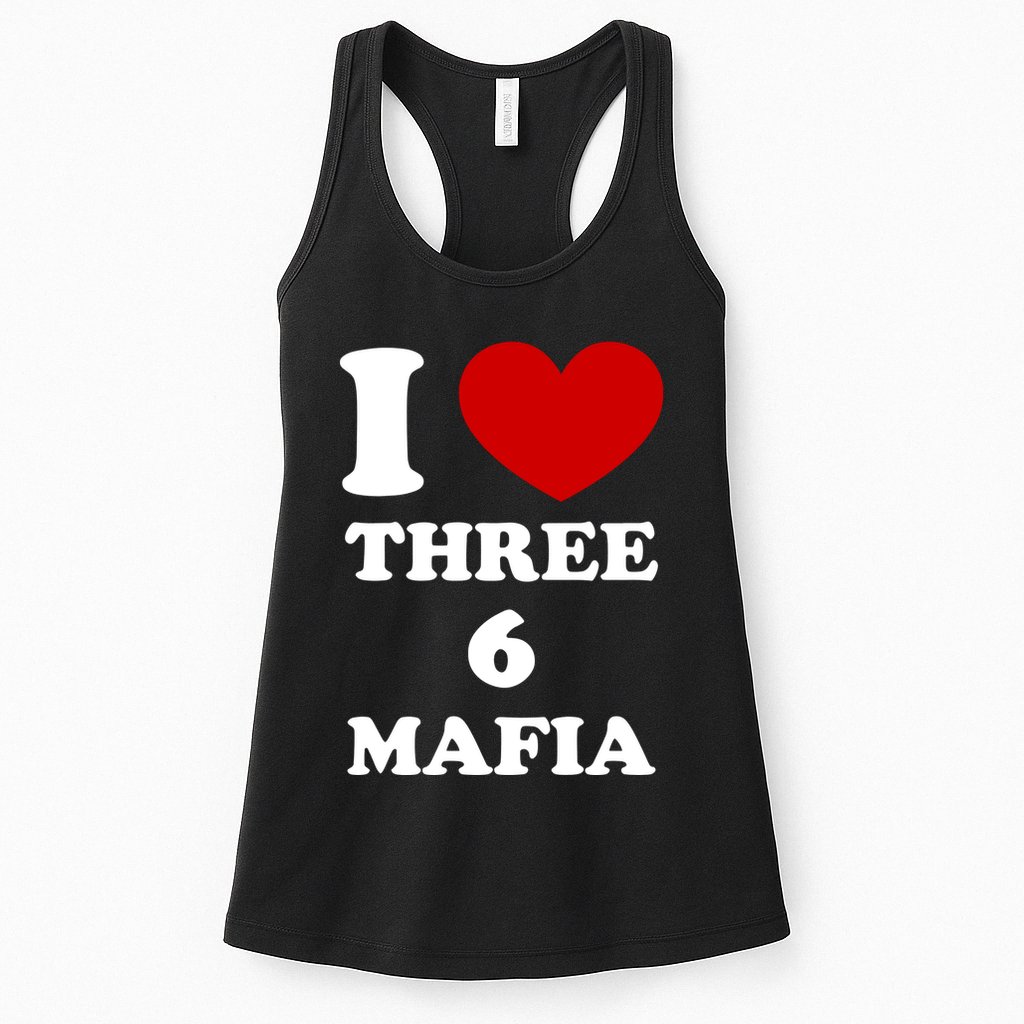 I Love Three 6 Mafia Limited Womens Tank Top
