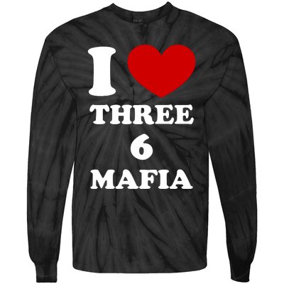 I Love Three 6 Mafia Limited Tie-Dye Long Sleeve Shirt