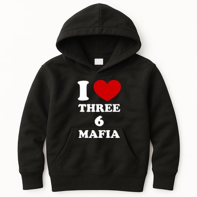 I Love Three 6 Mafia Limited Kids Hoodie
