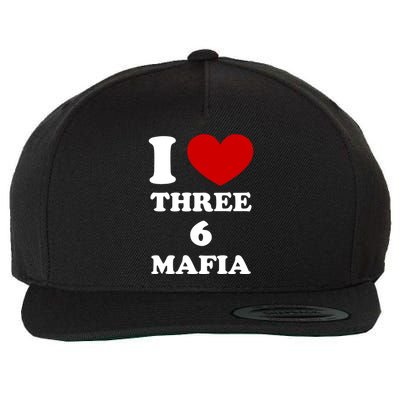 I Love Three 6 Mafia Limited Wool Snapback Cap