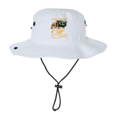 I Like Tractors And Cows And Maybe 3 People Cool Farmer Cool Gift Legacy Cool Fit Booney Bucket Hat