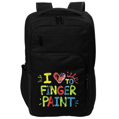I Love To Finger Paint IM Paint Couple Valentine Impact Tech Backpack