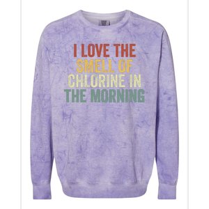 I Love The Smell Of Chlorine In The Morning Swimming Coach Colorblast Crewneck Sweatshirt