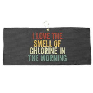 I Love The Smell Of Chlorine In The Morning Swimming Coach Large Microfiber Waffle Golf Towel