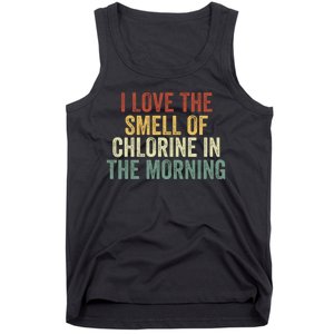 I Love The Smell Of Chlorine In The Morning Swimming Coach Tank Top