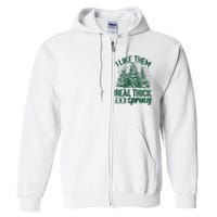 I Like Them Real Thick & Sprucey Funny Christmas Tree Full Zip Hoodie