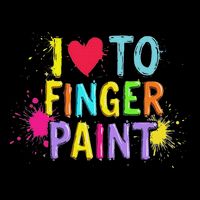 I Love To Finger Paint IM Paint Funny Couples Matching V-Neck T-Shirt
