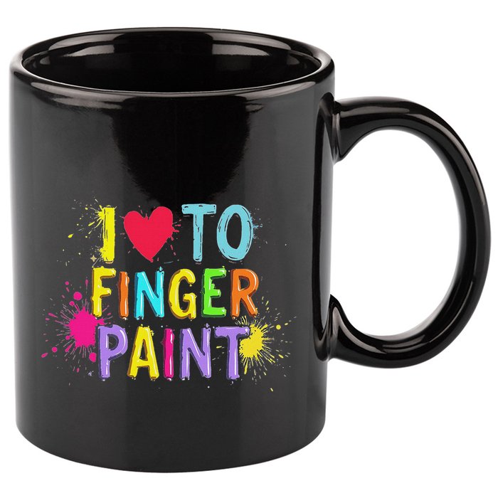 I Love To Finger Paint IM Paint Funny Couples Matching 11oz C Handle Ceramic Mug