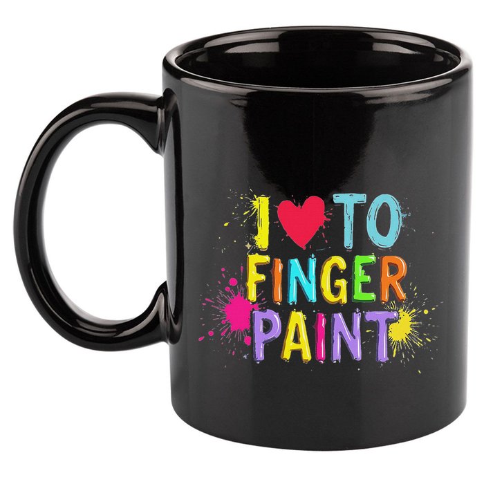 I Love To Finger Paint IM Paint Funny Couples Matching 11oz C Handle Ceramic Mug