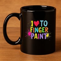 I Love To Finger Paint IM Paint Funny Couples Matching 11oz C Handle Ceramic Mug