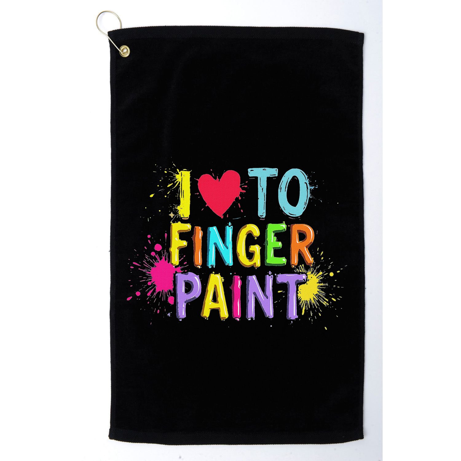 I Love To Finger Paint IM Paint Funny Couples Matching Golf Towel