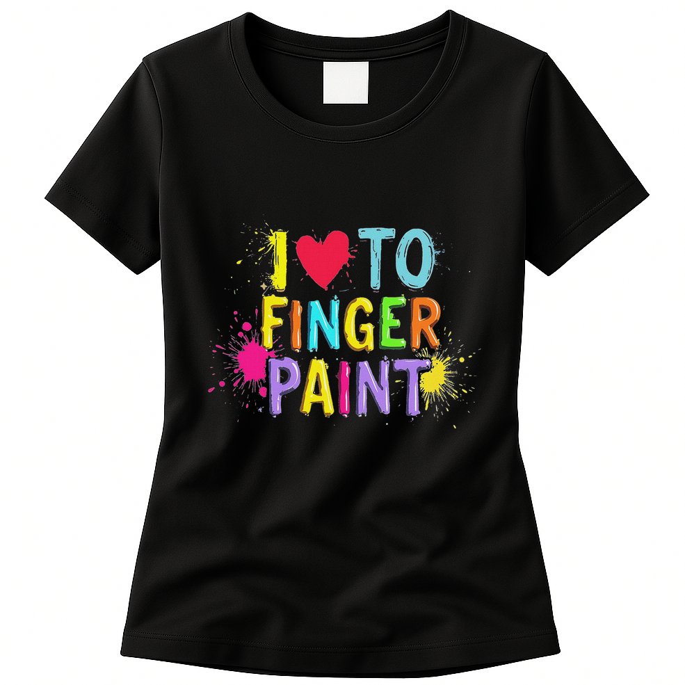 I Love To Finger Paint IM Paint Funny Couples Matching Womens T-Shirt