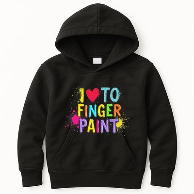 I Love To Finger Paint IM Paint Funny Couples Matching Kids Hoodie