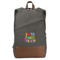 I Love To Finger Paint IM Paint Funny Couples Matching Cotton Canvas Backpack