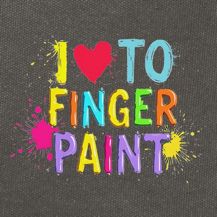 I Love To Finger Paint IM Paint Funny Couples Matching Cotton Canvas Backpack