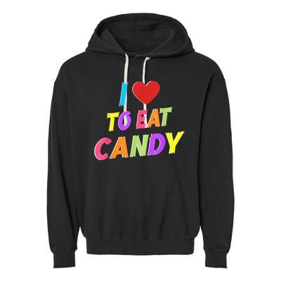 I Love To Eat Candy I Am Candy Funny Couple Matching Garment-Dyed Fleece Hoodie