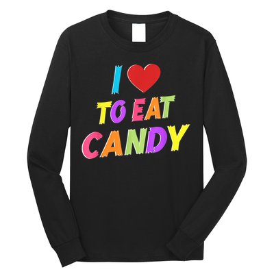 I Love To Eat Candy I Am Candy Funny Couple Matching Long Sleeve Shirt