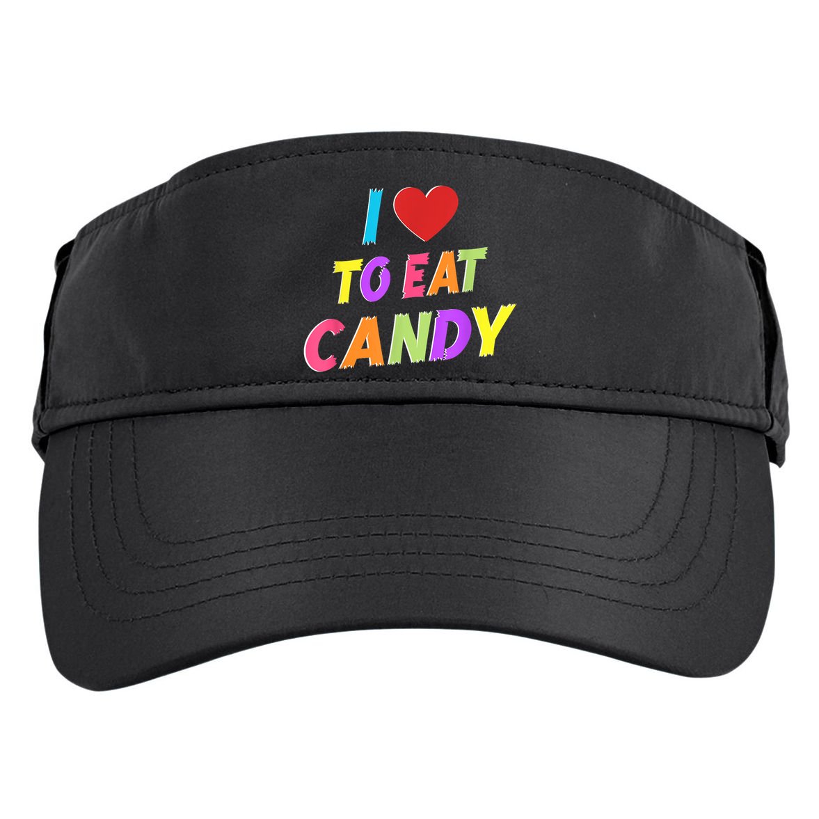 I Love To Eat Candy I Am Candy Funny Couple Matching Adult Drive Performance Visor
