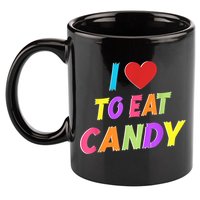 I Love To Eat Candy I Am Candy Funny Couple Matching 11oz C Handle Ceramic Mug