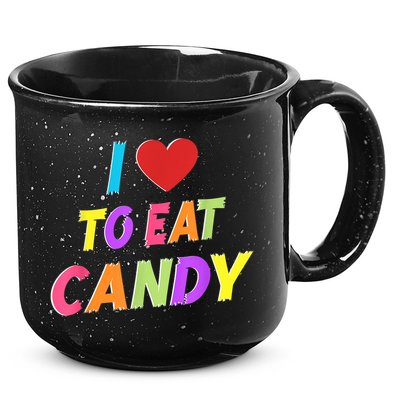I Love To Eat Candy I Am Candy Funny Couple Matching 15oz Campfire Ceramic Mug