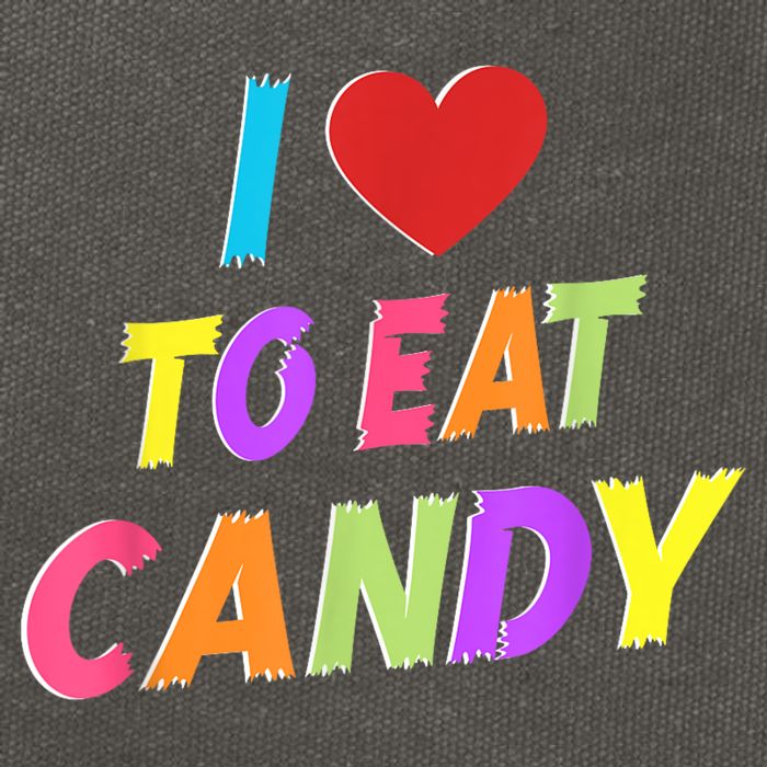 I Love To Eat Candy I Am Candy Funny Couple Matching Cotton Canvas Backpack