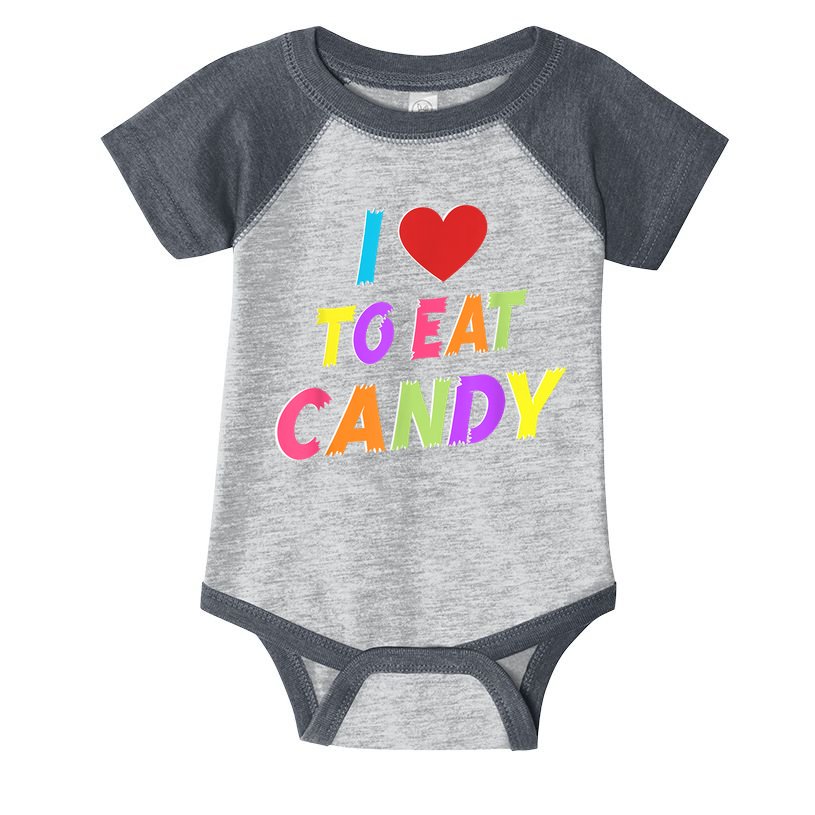I Love To Eat Candy I Am Candy Funny Couple Matching Infant Baby Jersey Bodysuit