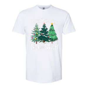 I Like Them Real Thick & Sprucey Funny Christmas Tree Softstyle CVC T-Shirt