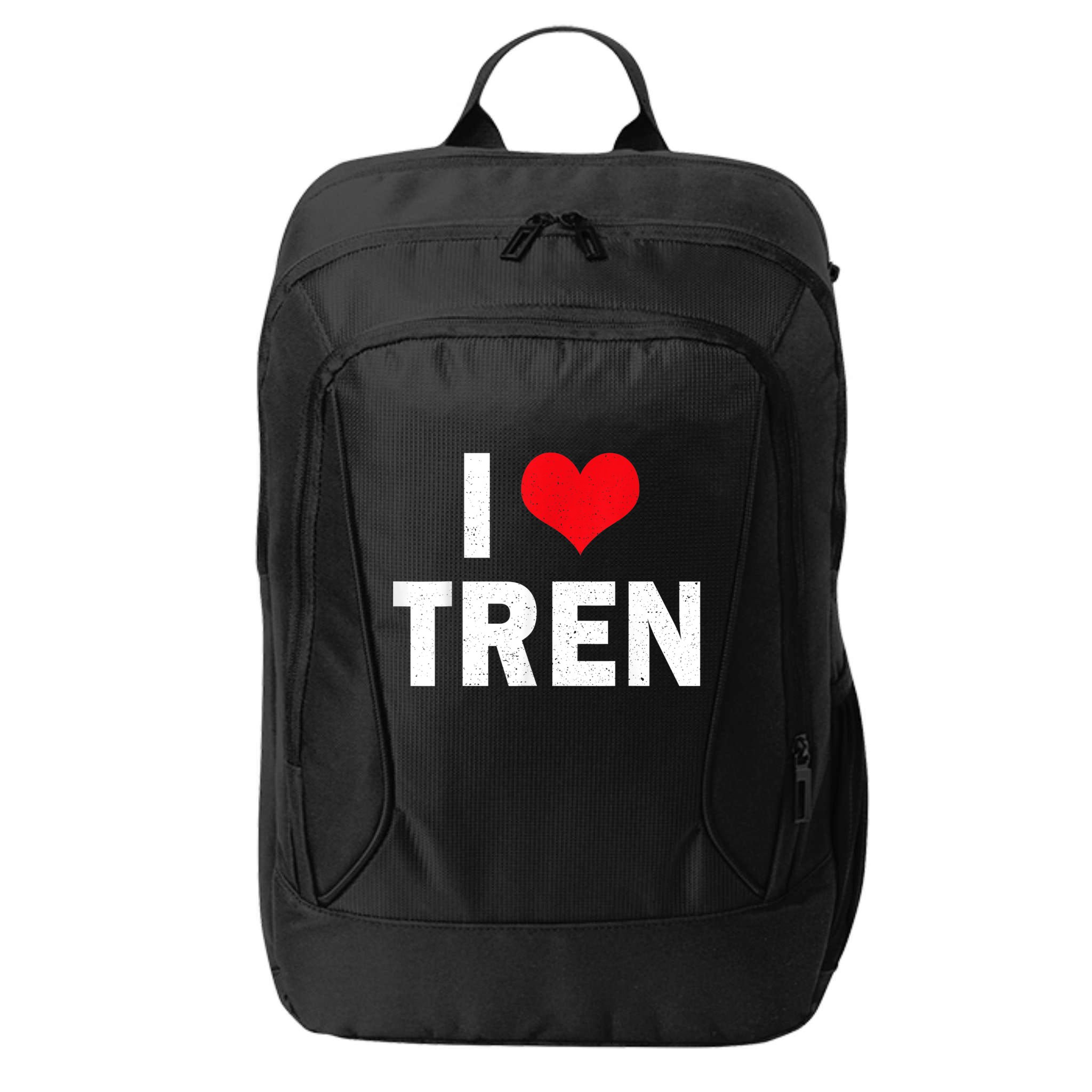 I Love Tren Bodybuilder I Heart Tren Funny City Backpack