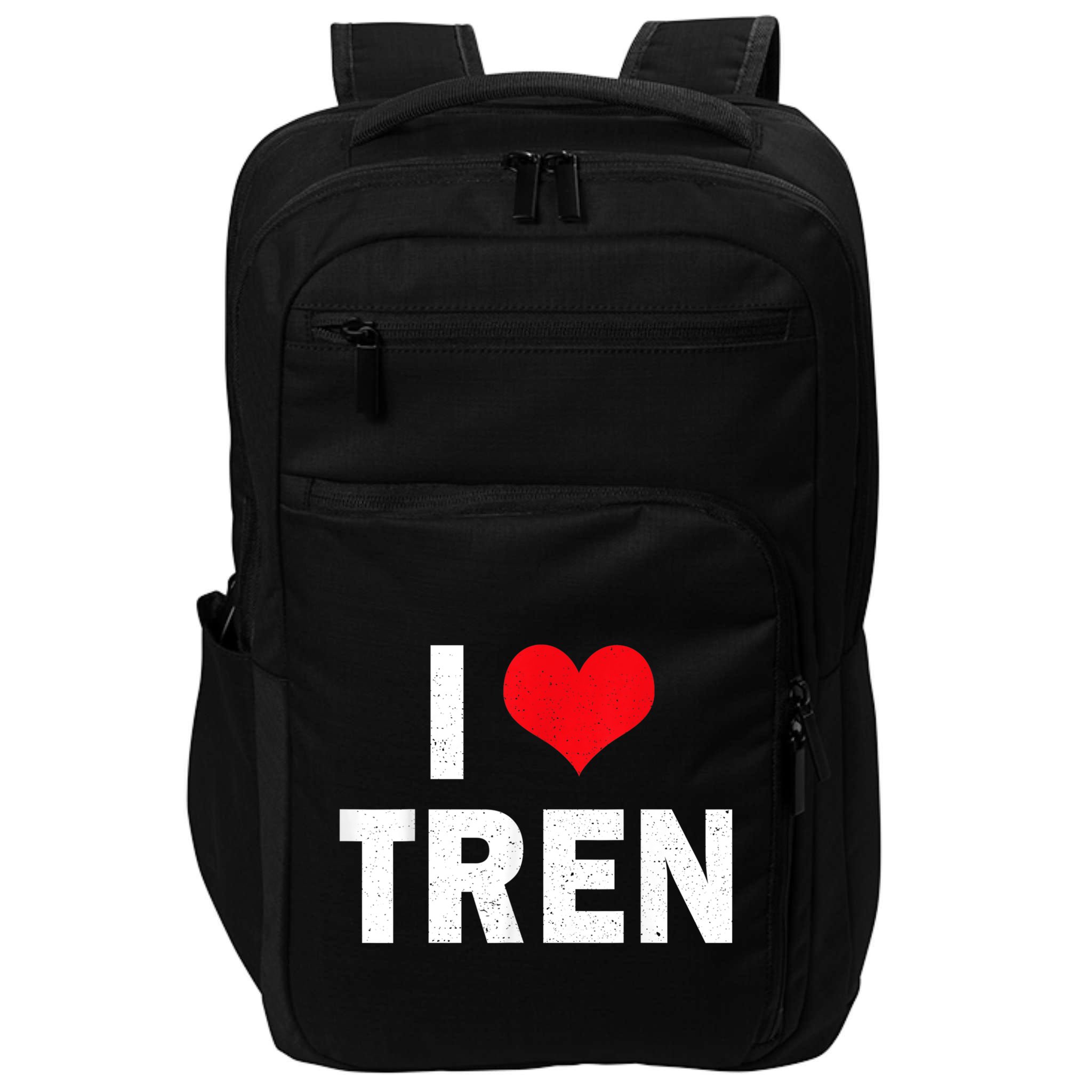 I Love Tren Bodybuilder I Heart Tren Funny Impact Tech Backpack
